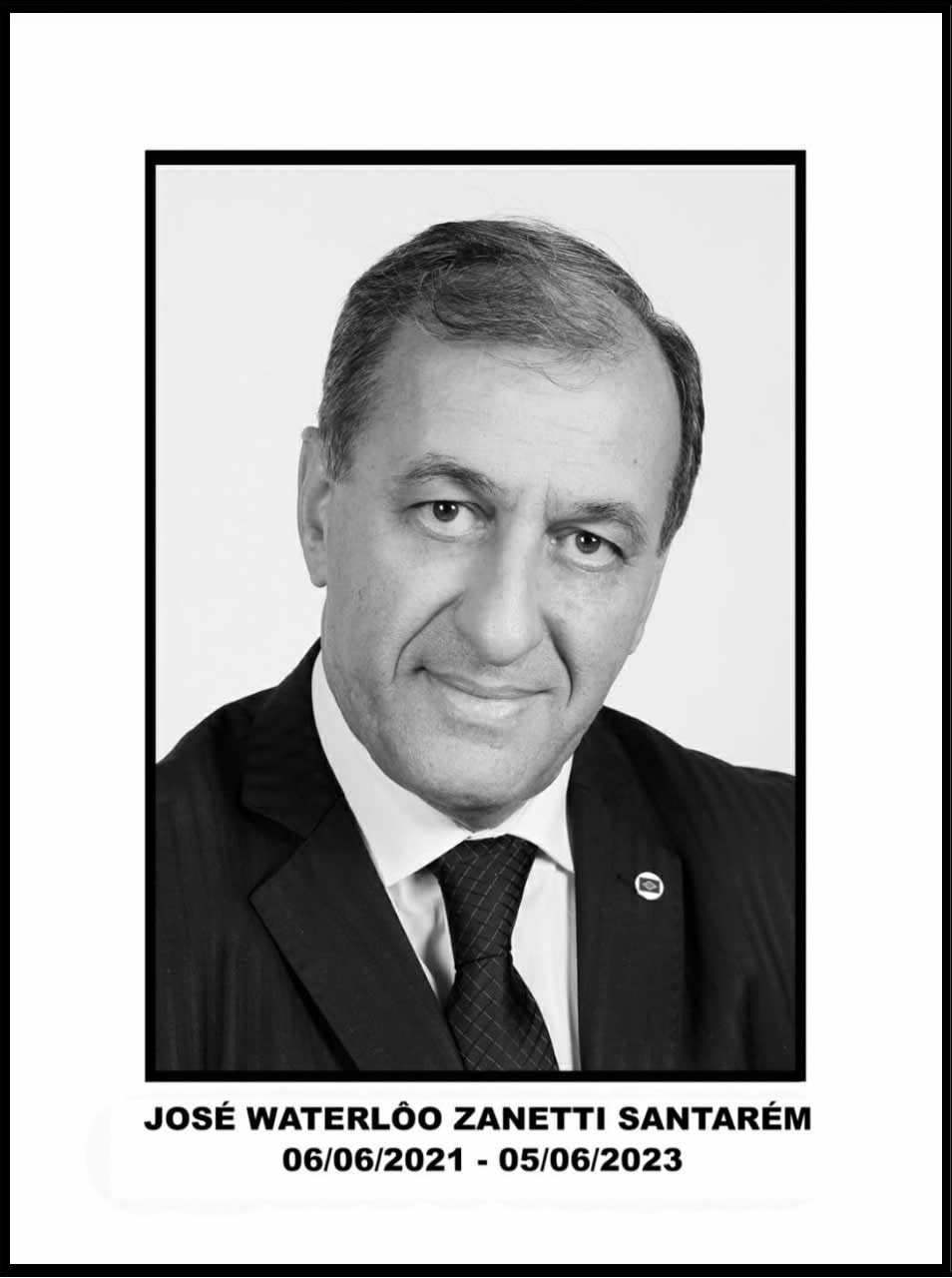 Retrato oficial de José Waterlôo Zanetti Santarém — Venerável Mestre